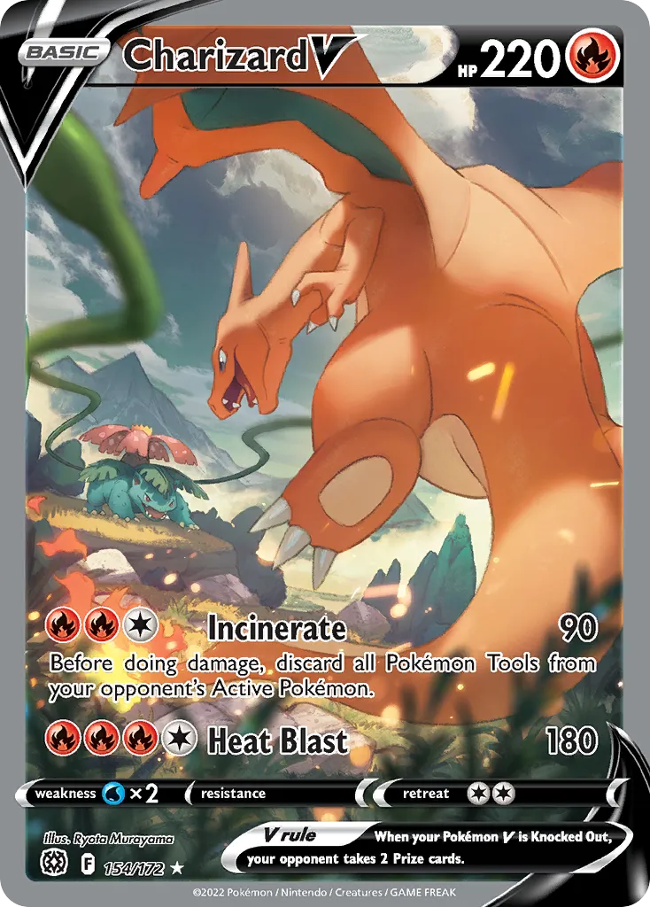 Charizard V alternate art Rare Ultra from the Brilliant Stars set